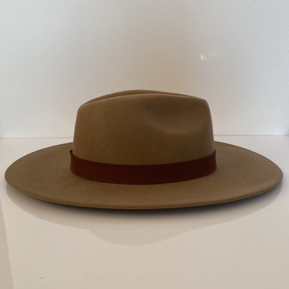 Free People Tan Wide-Brim Hat - Picture 2 of 2